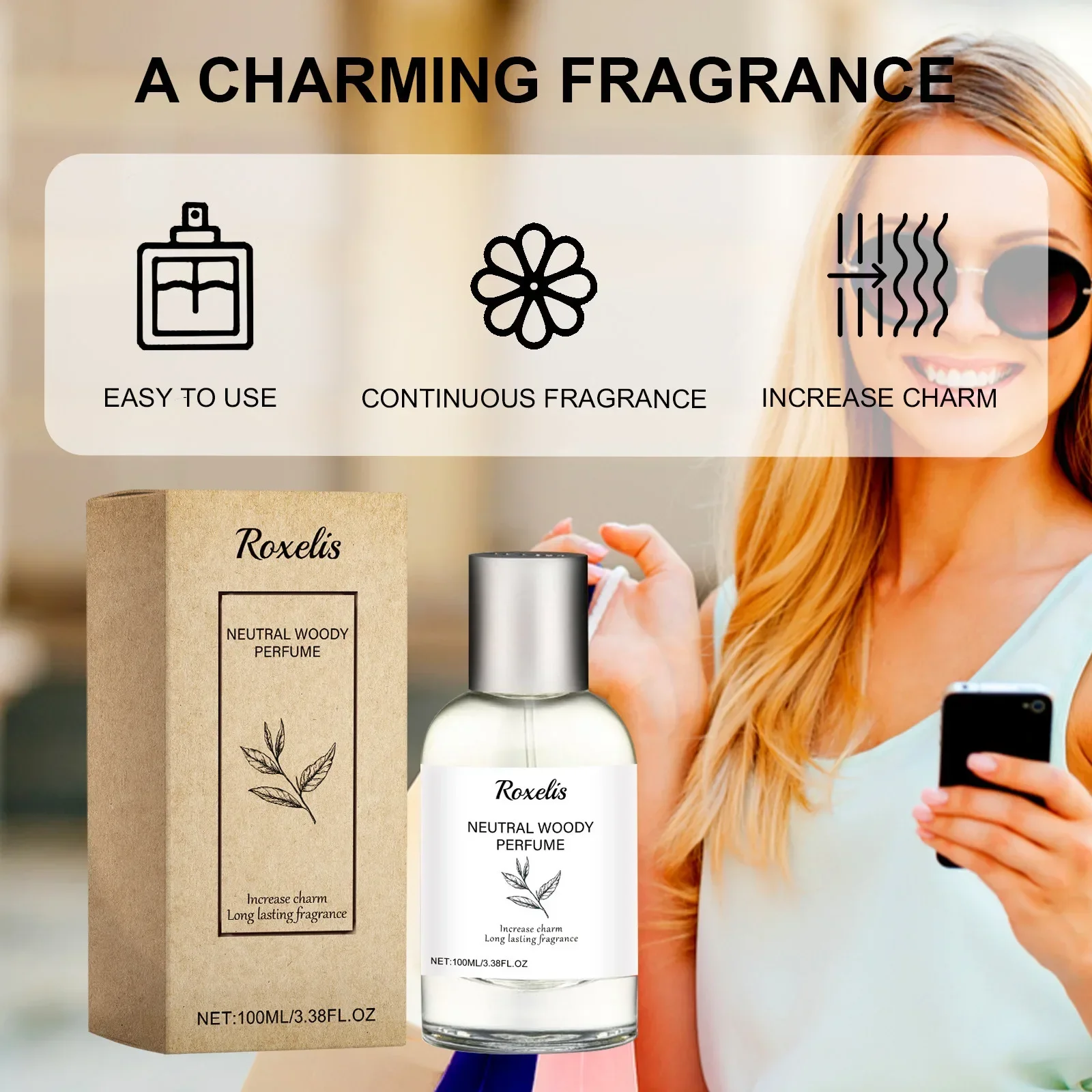 Neutral Wooden Perfume Long Lasting Fragrance Floral Scent Pheromone Sexually Flirting Improve Attract Women Adults Sexy Perfume