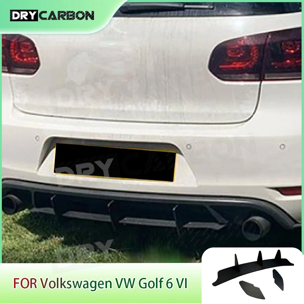 

Rear Lip diffuser Cover For Volkswagen VW Golf 6 VI MK6 GTI R20 2010-2013 ABS Style Rear Side Splitters Guard