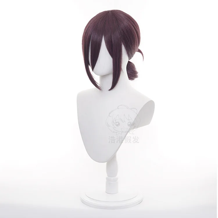 Anime Chainsaw Man Cosplay Wig For Woman Reze Dark Purple Hair With Long Bangs Comic-con Stage Dress Up Wigs Costume Accessories