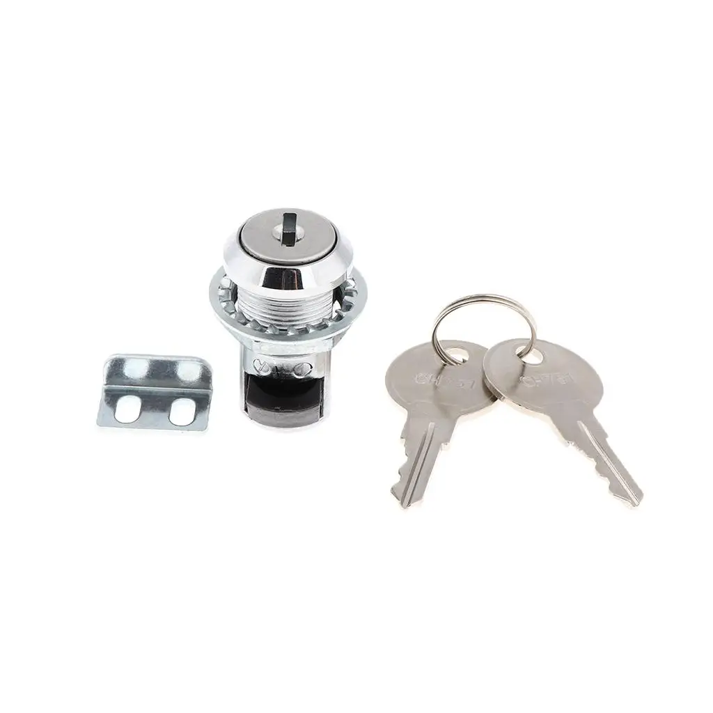 1 Piece Zinc Alloy Push to Close Latch With Key for Boat and Motorbike Glovebox