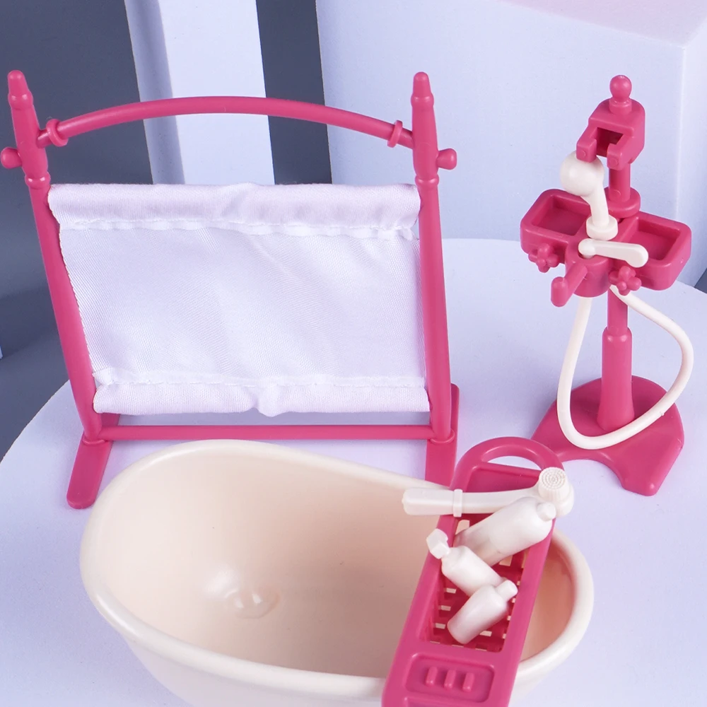 3D 골판지 퍼즐 코알라 욕실 인형 집 1:12 미니 세면대 욕조 모델 성능 장난감 미니어처 가구 선물