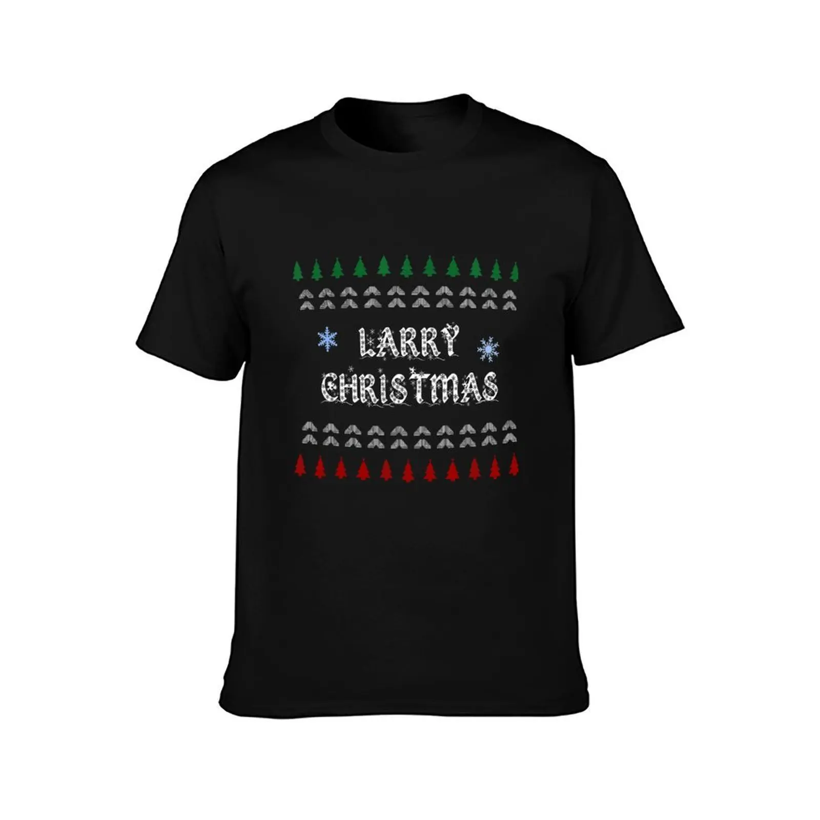Larry Christmas T-Shirt, Summer Casual Cotton Tee, Oversized Streetwear Tops, Vintage Graphic Print, Loose Fit Short Sleeve