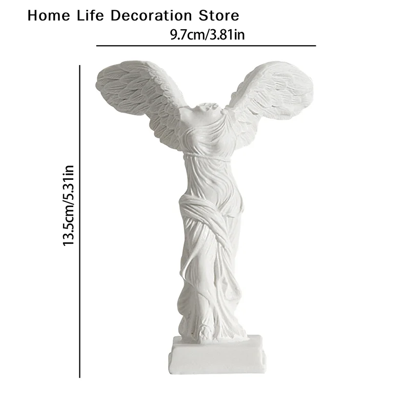 Greek Goddess Of Victory Character Statue Angel Wing Art Figurine Decoration Home Office Deskstop Decor Resin Sculpture Ornament - view 6