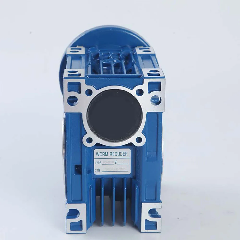 The best of China Worm Gearbox Reduction Gearmotor NMRV30 Ratio 7.5 10 15 20 25 30 40 50 60 80 100 Flange 63B5 blue