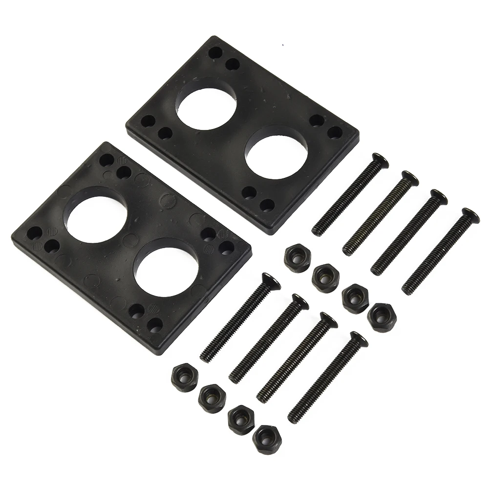 Experience Enhanced Stability and Comfort with 10mm Rubber Gasket Riser Pads and 40mm Bolts for Skateboard Longboard