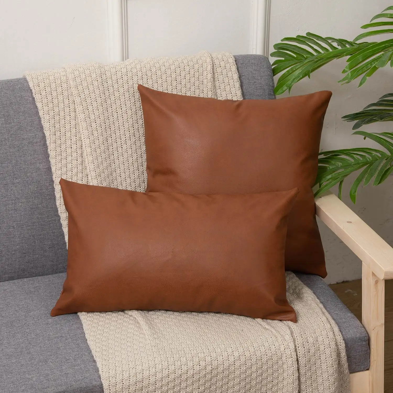 

Leather Pillowcase Office Hotel Sofa Cuion Cover U-aped Pillow PP Cotton Filling Heart-aped Color Non-Waable
