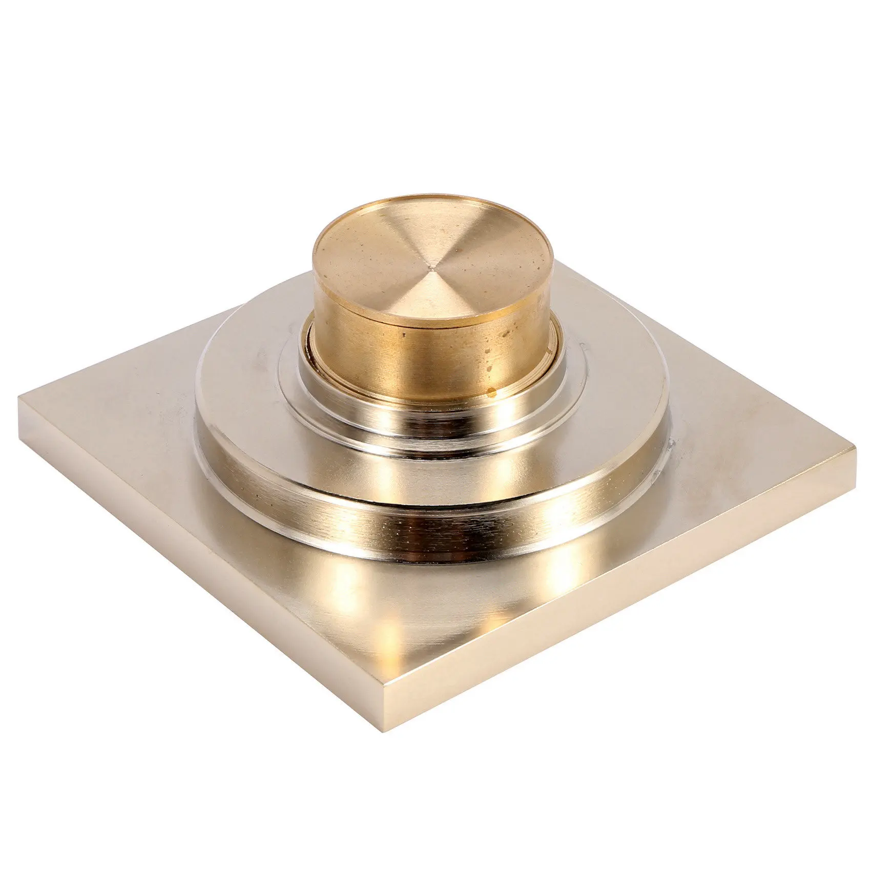 AFOURT-Gold Quadratischer Bodenablauf mit Siebfilter für Badezimmer und Waschraum – Detail 4