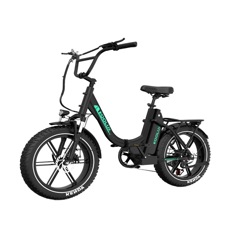 AliExpress NONE Adult Protable Folding E-bike 500W Motor 48V 15.6Ah Battery Commuting Electric Bike 20*4.0" Tire With Back Seat Electric Bicycle