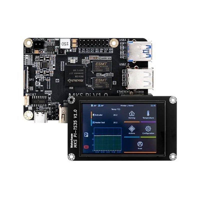 

Контроллер материнской платы Superior-MKS PI KLIPPER, 64 бита SOC, встроенный зажимной экран для Voron, совместимый с Raspberry Pi-B, легко