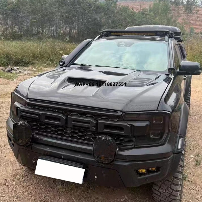 

T-Rex Style Carbon Fiber Hood for Ranger, High Strength Lightweight Design, Enhances Heat Dissipation & Aggressive Off-Road Look