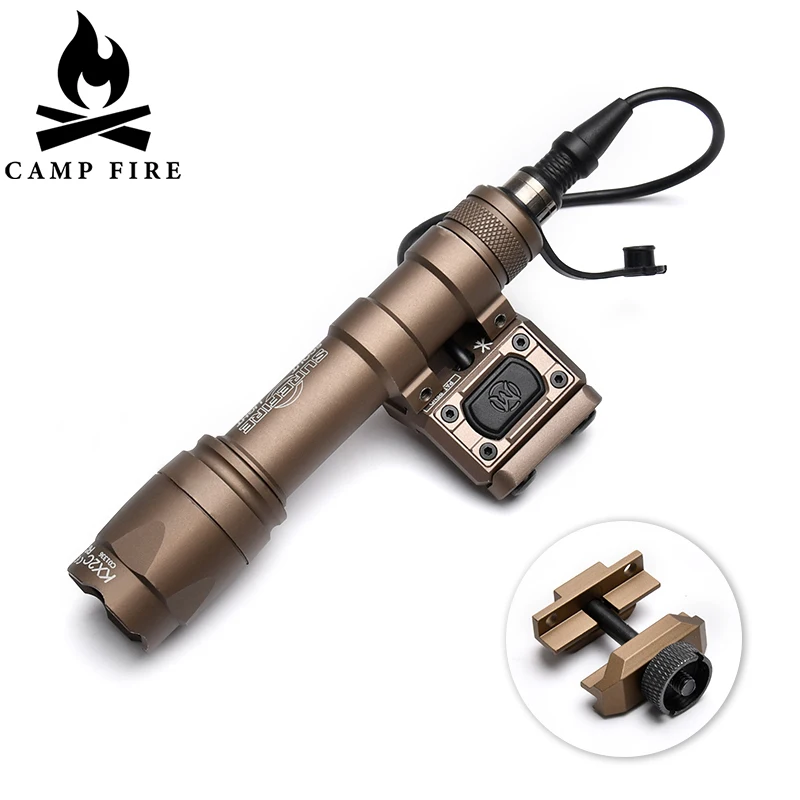 Tactical Surefire M600 High Power 600 Lumens Flashlight Scout Light with Modbuttn Switch Light Mount Base for Airsoft Gun Gear
