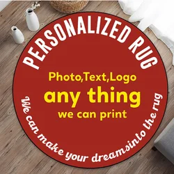 Personalized Home Decor Round Rugs Custom Your Image Area Rug Custom Pet Mat Your Home Custom Gift Carpet Rug