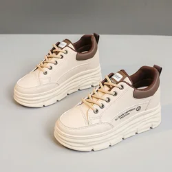 Women Shoes Trend Woman Chunky Sneakers Korea Hidden Increase Thickess Platform Shoes Outdoor Breathable Comfortable Casual Shoe
