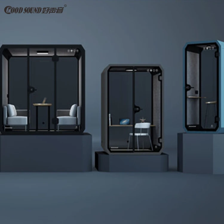 Goodsound India 2 Person Sound Proof Cell Phone Acoustic Cabin Industrial Soundproof Booth For Office