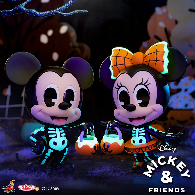 

Hot Toys Mickey Mouse Minnie (Skeleton Costume Edition) Cosbaby (S) Doll Model Anime Peripheral Collected Toys Birthday Gifts