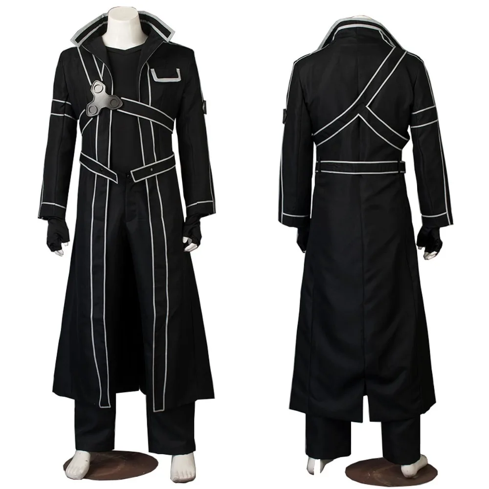 Anime Sword Art Online Cosplay Costume Kirito Kazuto Kirigaya Jacket Shirt Pants High Quality Any Size Outfit Custom Made