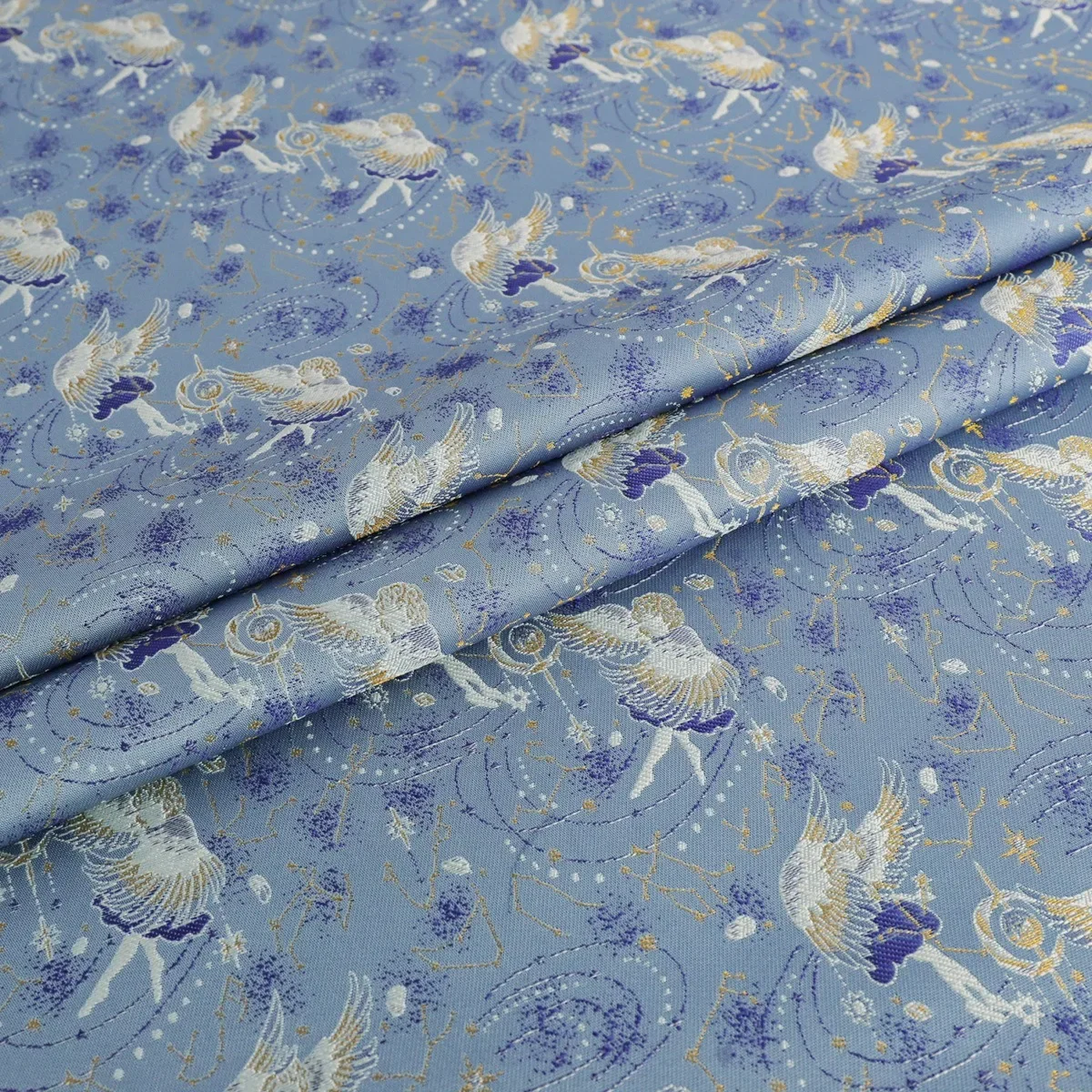 Astrologischer Goldfaden-Jacquard-Brokatstoff, himmlisches Muster, elegantes Kleid, Rock, Weste, Schneiderei, DIY Couture-Designer