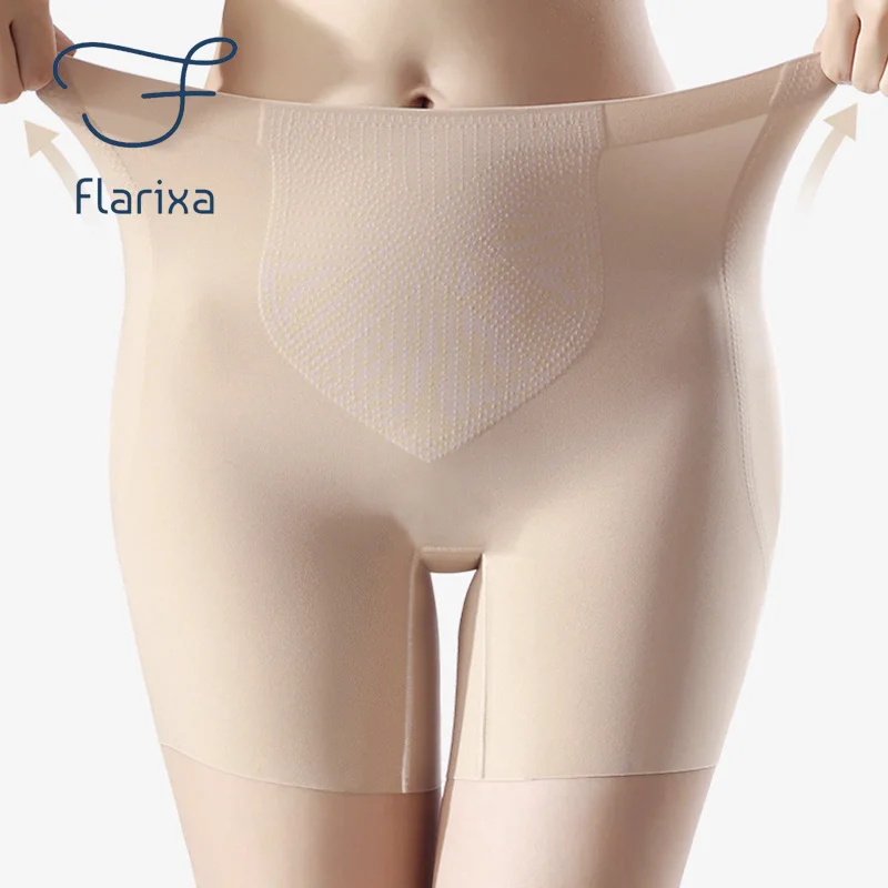 Flarixa hohe Taille Bauch Kontrolle Körper Shaper Frauen nahtlose Eis Seide Sicherheits shorts Butt Lifter Höschen Hip Enhancer Shape wear