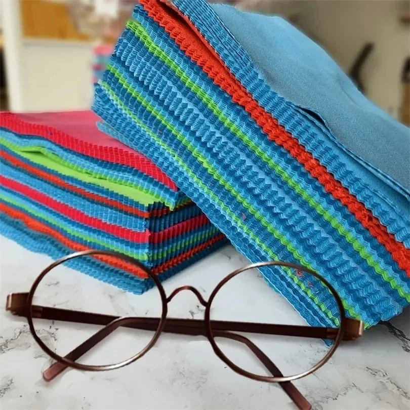 10-50Pcs Glasses Cleaner Microfiber Cleaning Cloth High Quality Soft Chamois Eyeglasses Lens Cloths Phone Screen Cleaning Wipes