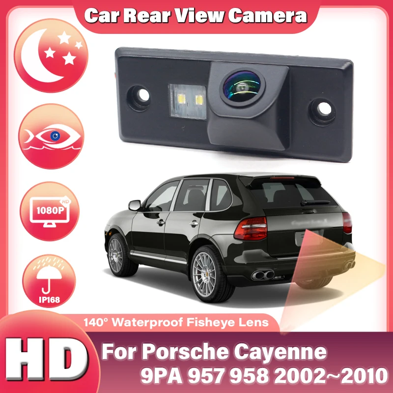1080x720P HD CCD 140 Degree Rear View Camera For Porsche Cayenne 9PA 957 958 2002~2005 2006 2007 2008 2009 2010 Car Night Vision