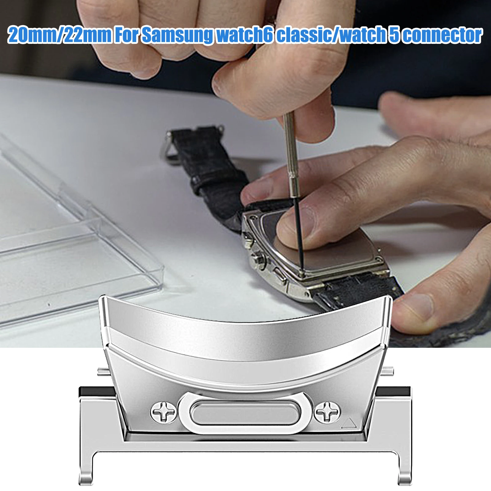 1pc Connector For SamsungGalaxy Watch 6 Classic 20mm 22mm Accessories Stainless Steel Quick Fit Adapter For Watch5 Pro