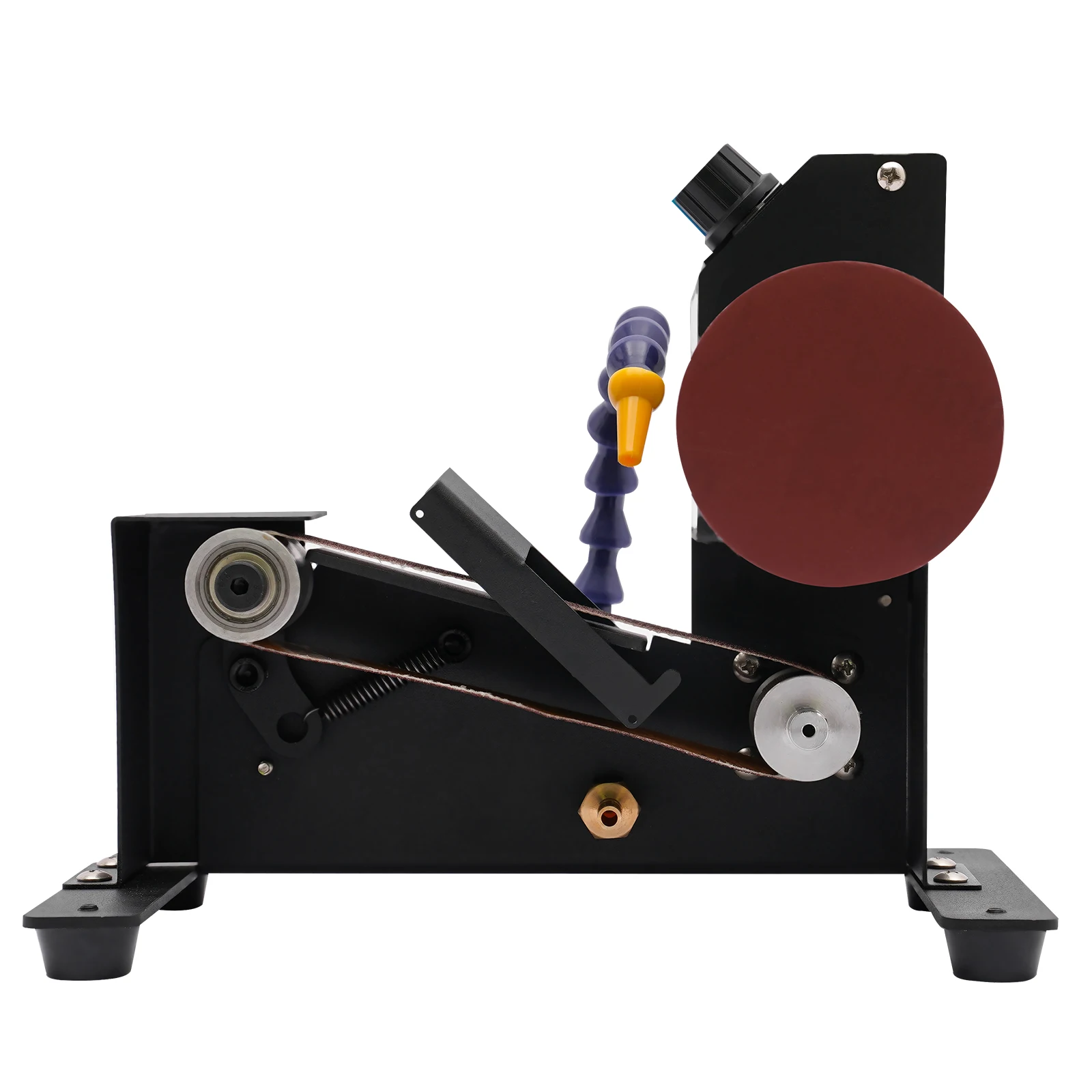 200W Desktop Mini Belt Sander 0-8500RPM Grinder Blade Sharpener Table DIY Polishing Sander Tool