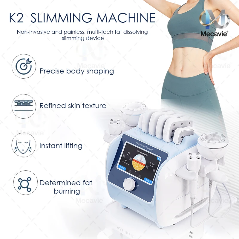 

‌Upgraded K2 Portable Multipolar Massage Device 5-in-1 Cavitation RF Fat Removal Cellulite Treatment Vacuum Slimming Machine