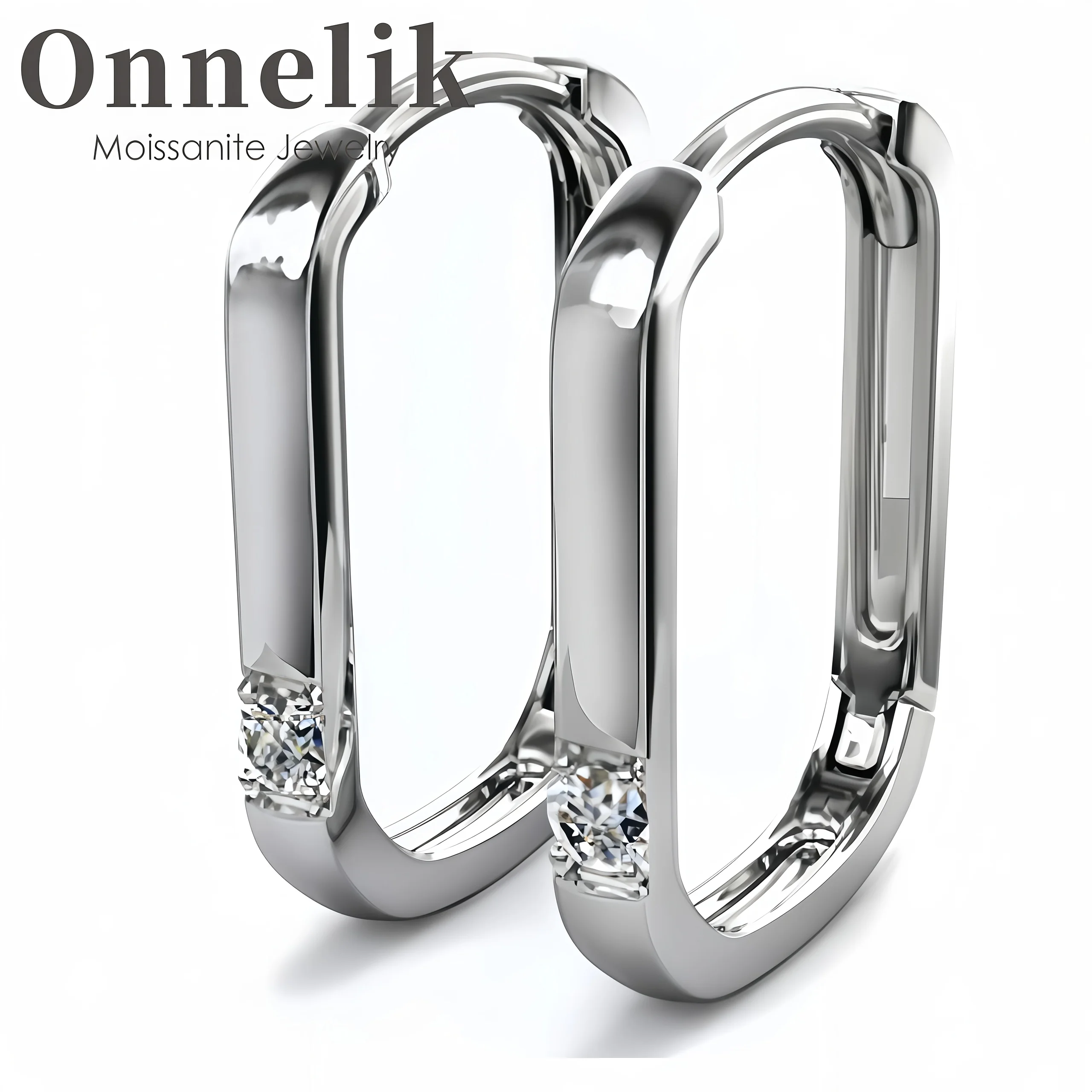 

Onnelik 0,1 карата D цветные серьги с муассанитом для женщин, сверкающие классические серьги с бриллиантами для свадебной лаборатории, серьги из чистого серебра S925, подарок