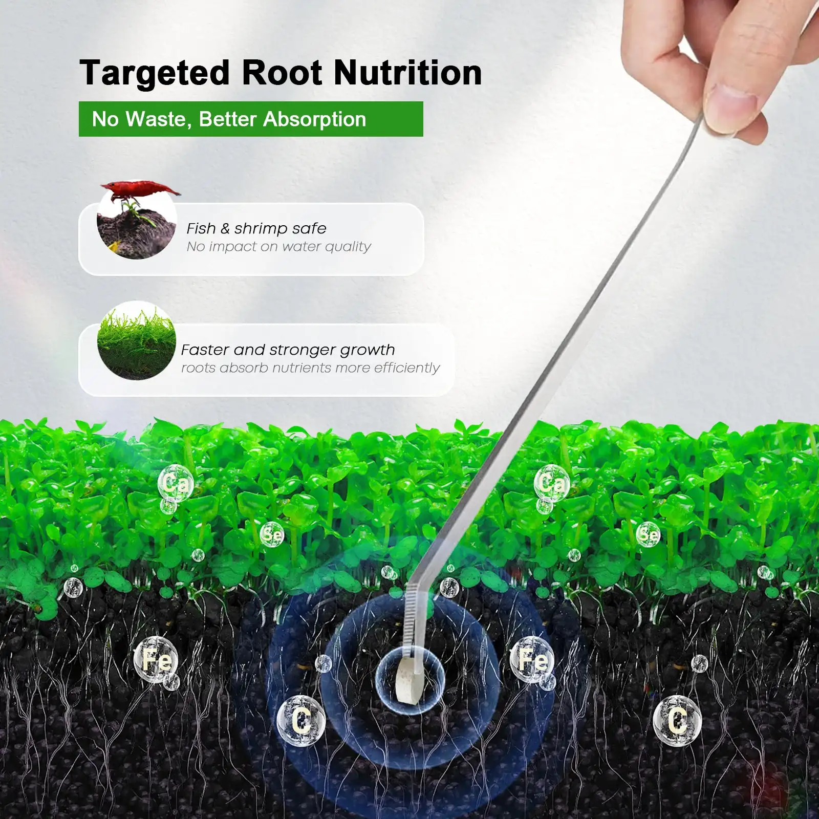 FZONE Root Tabs Freshwater Aquarium Plant Fertilizer Accessories Fish Tank Supplies Fishbowl Coral Reef Fish Tank