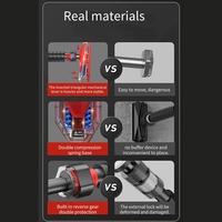 Adjustable Door Pull Up Bar Anti-Reversing Heavy Steel Slider Horizontal Bar Non-Slip Telescopic Chin Up Bar Home Sport Workout