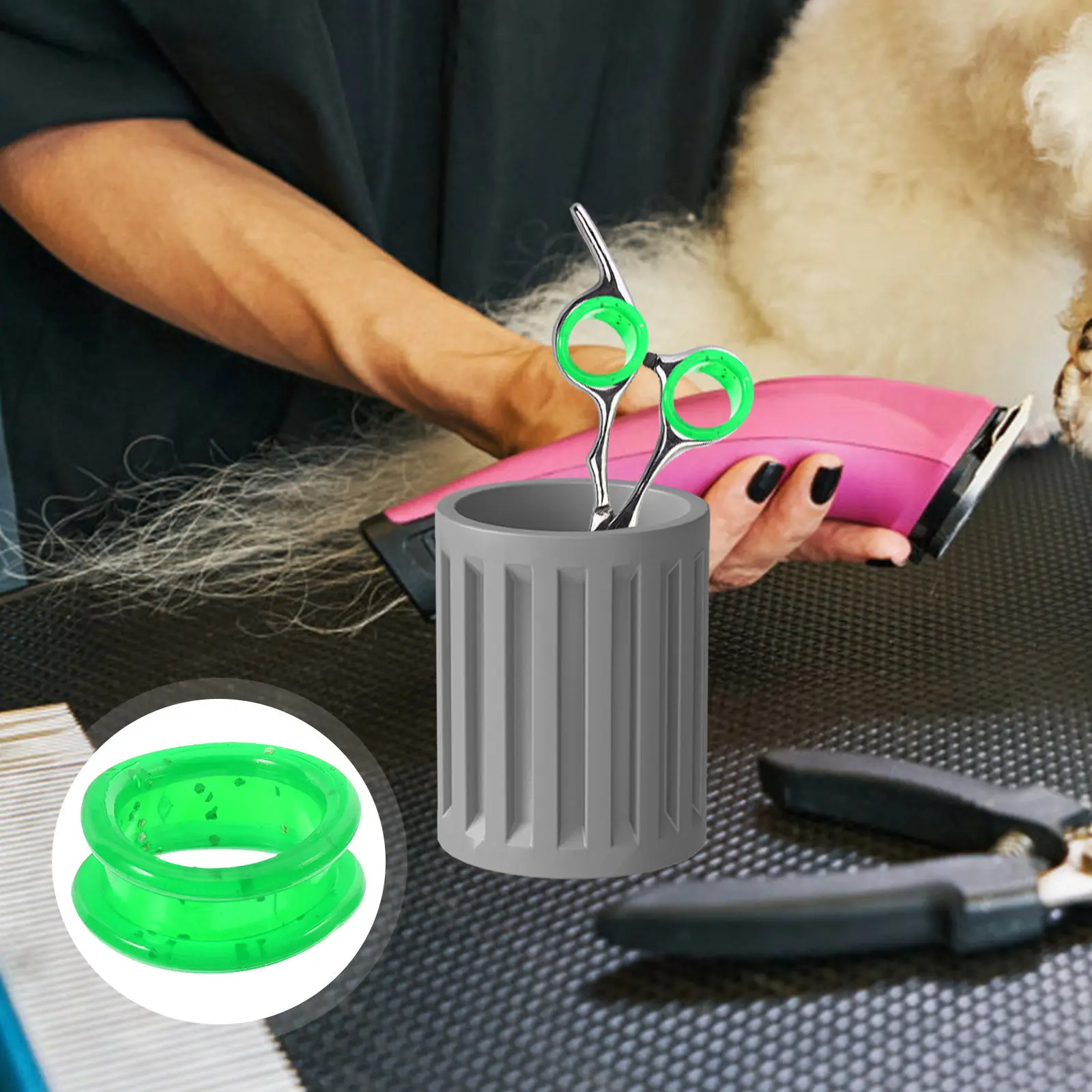 12Pcs Dog Grooming Scissor Rings Soft Silicone Finger Protectors Enhanced Grip Pet Shear Tools for Precise Nail Ear Trimming