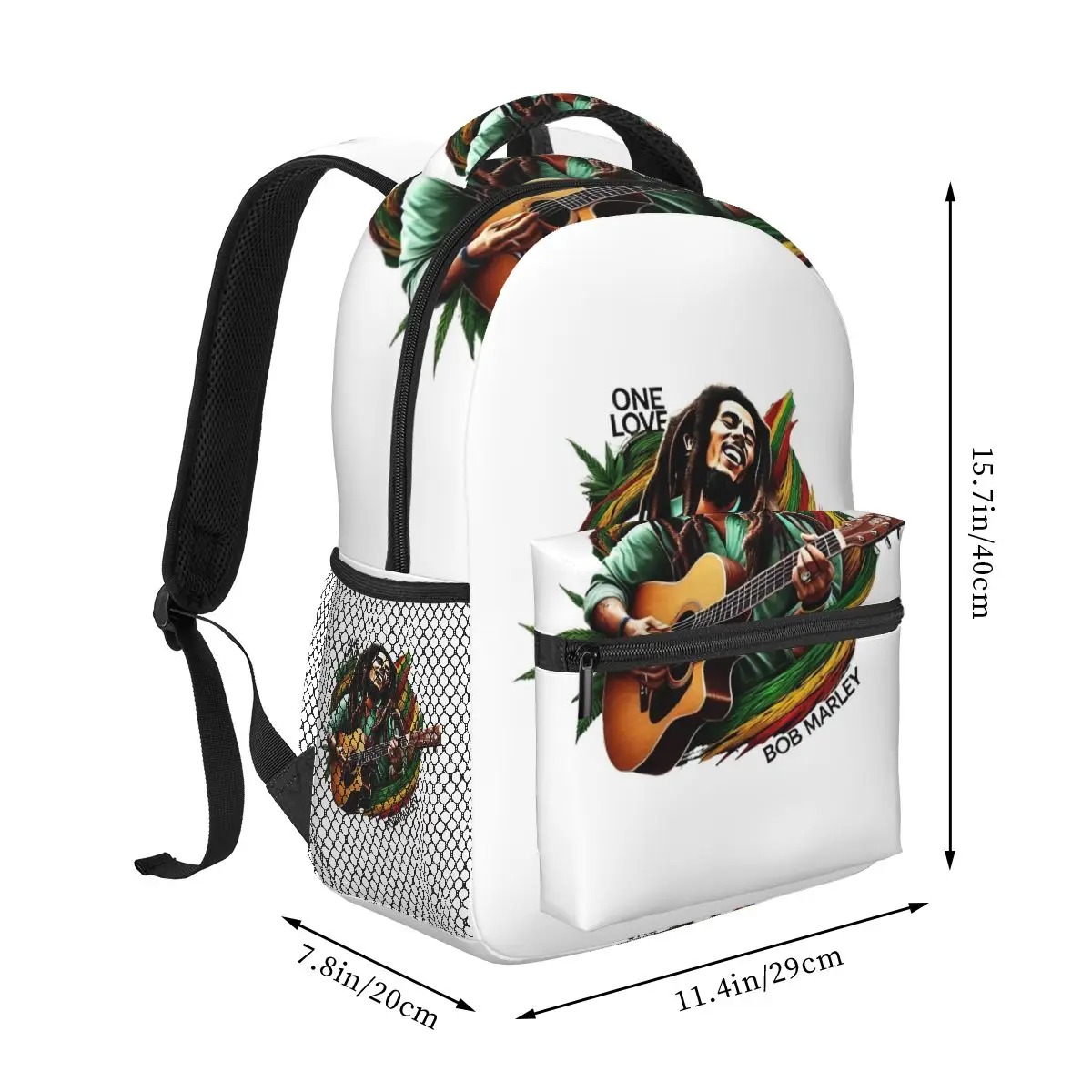 Jamaica Reggae Rock Bob Marley Backpacks Boys Girls Bookbag Children School Bags Travel Rucksack Shoulder Bag Large Capacity