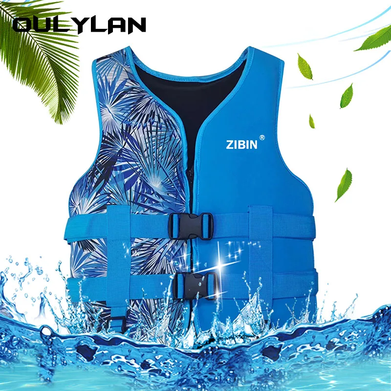 Oulylan Rafting Neoprene Life Jacket Swimming Fishing Women Life Vest Snorkeling for Adult Kids Kayaking Boating Survival Suit