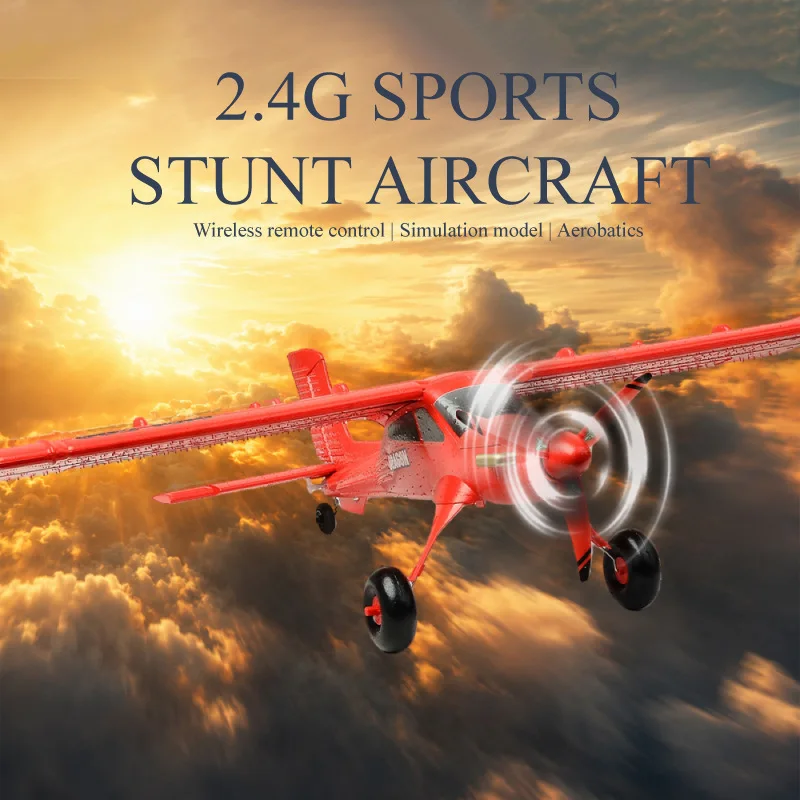 Qidi 590 Rc Airplane 2.4G Remote Control 4 Channel Brushless Led Light Stunt Glider Aircraft Outdoor Aerobatics For Adult