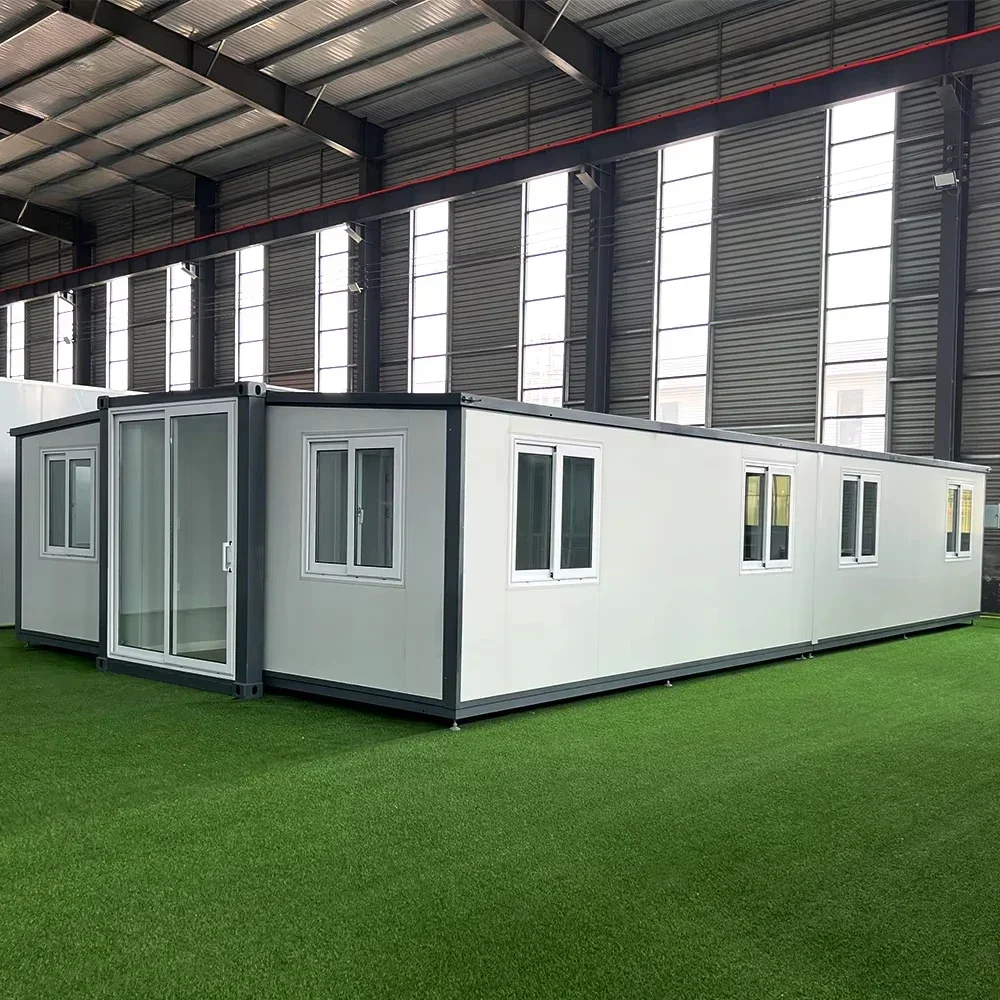 20 Fuß/40 Fuß erweiterbares Containerhaus, faltbar, modular, für Zuhause, mobil, 2, 3, 4, Schlafzimmer, flache Packung, faltbares Haus für Notfallunterstand
