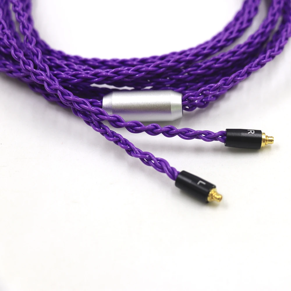 

8Core 2.5/4.4MM Balance Single Crystal Silver Earphone Replacement Cables for Sennheiser IE300 IE900 IE600 AKG N30 N40 Headphone