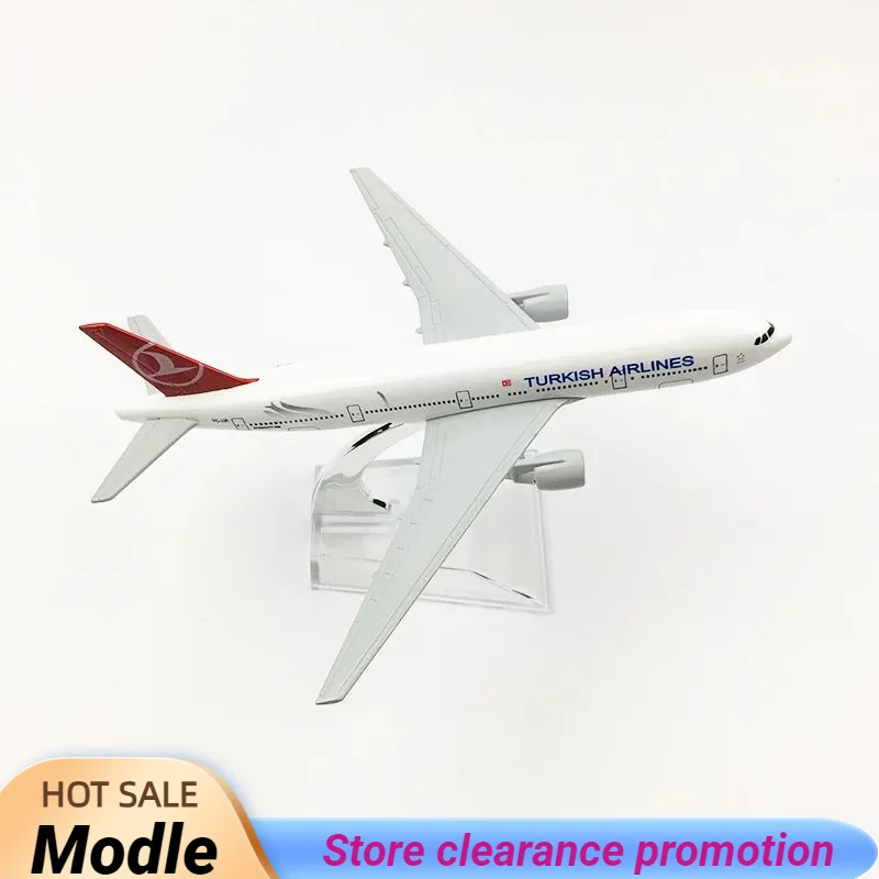 

16cm Alloy Aircraft Model Turkish Aviation Sound 777 Model Aircraft Model Diecast Aviation Landing Gear Ornament toy Boy Gift