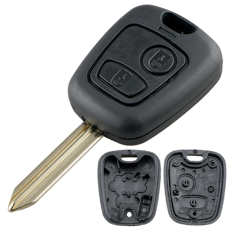 Coque de remplacement pour clé de voiture portable à 2 boutons, couvercle de télécommande adapté aux tiges CLEF Partner, 107, 207, 307, 407, 607, 1007