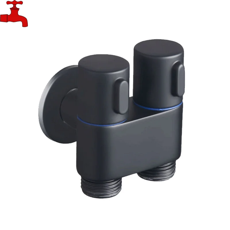 Washing Machine Faucet One In Two Joints All Copper Angle Valve One In Two Out Double OutFullyAutomaticDetachment and Water Stop
