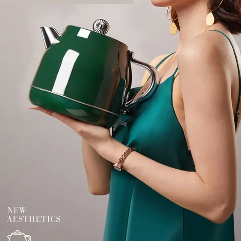 غلاية كهربائية منزلية 220 فولت 1.5 لتر غلاية عنبر منزلية أوتوماتيكية ترموستات واحد غلاية كهربائية صغيرة من الفولاذ المقاوم للصدأ