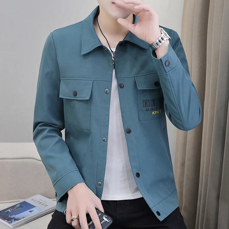 

Casual Collared Men's Jaet Spring Autumn 2023 Trendy Brand Youth Faionable Streetwear Outerwear Polyester Fiber 00%