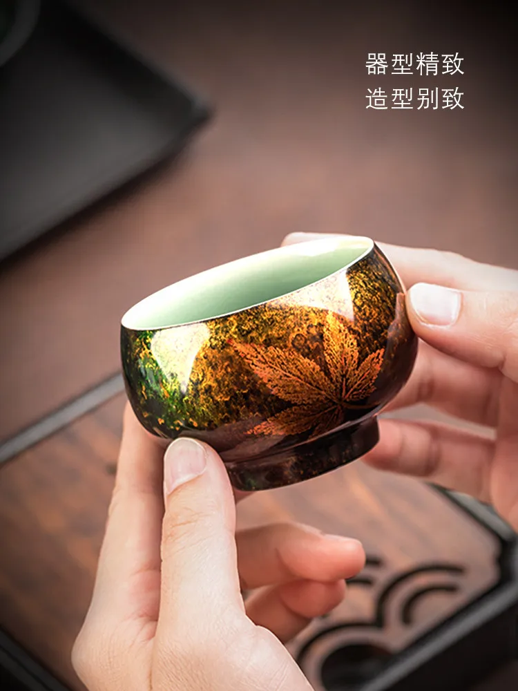 Lacquer master cup, high-end personal for home use, special ceramic tea set, teacup gift