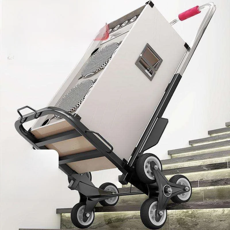 ステンレス製手引き式ショッピングカート、ポータブル折りたたみ式、車輪付き、階段昇降可能、家庭用、野菜購入に最適、耐久性あり