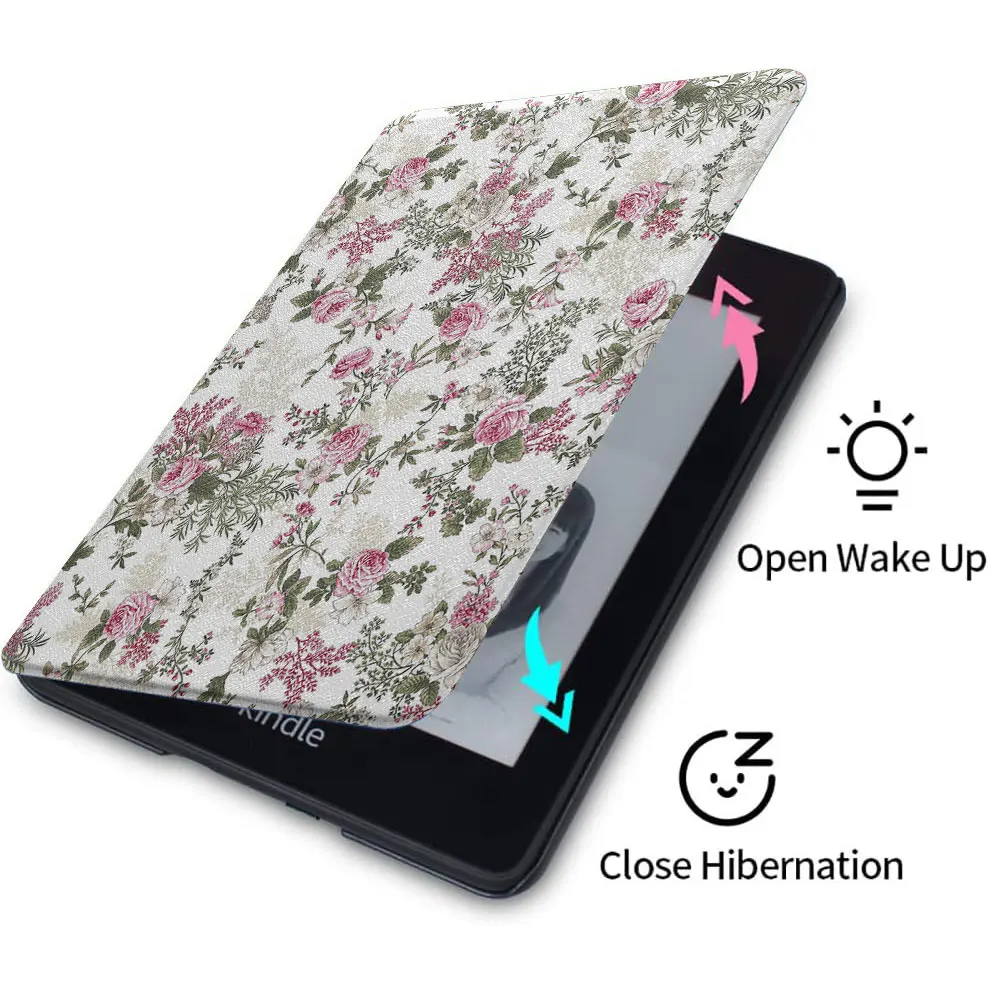 kindle case a screen full of beautiful flower patterns paperwhite4th 5th Silicone soft shell  funda 2021 11th  8th generation