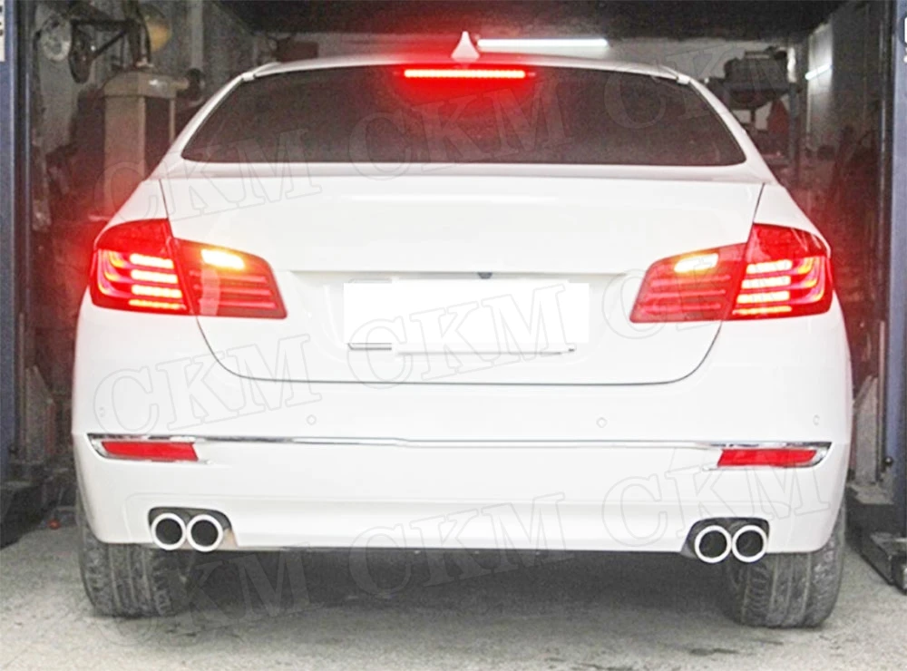 

For BMW 5 Series F10 F18 Changed To M5 Bumper Four Out Exhaust Tail Throat And for BMW 520 523 525 528 530