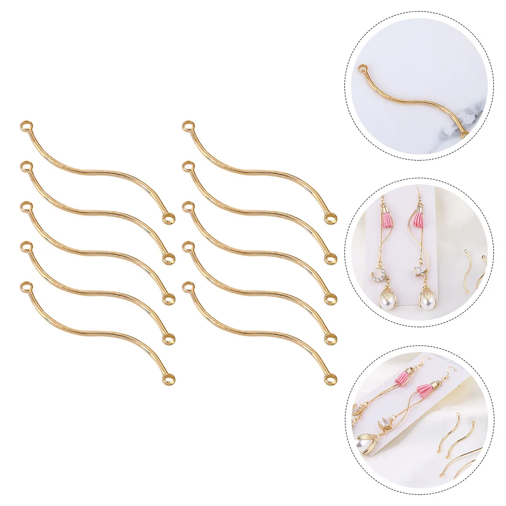 

10Pcs Ear Earring Accessories Unique S-Shape Wave Pendants for DIY Necklace Earrings Bracelet Making Materials