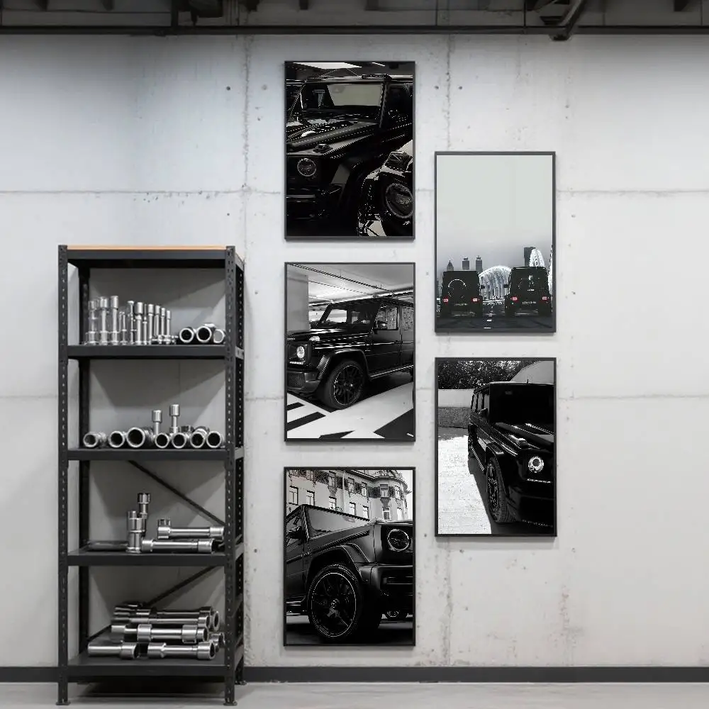 Classic Black and White Wagon Luxury G Class Car Poster Art Print Anime Style Home Decor Ideal Gift Perfect Room Decor