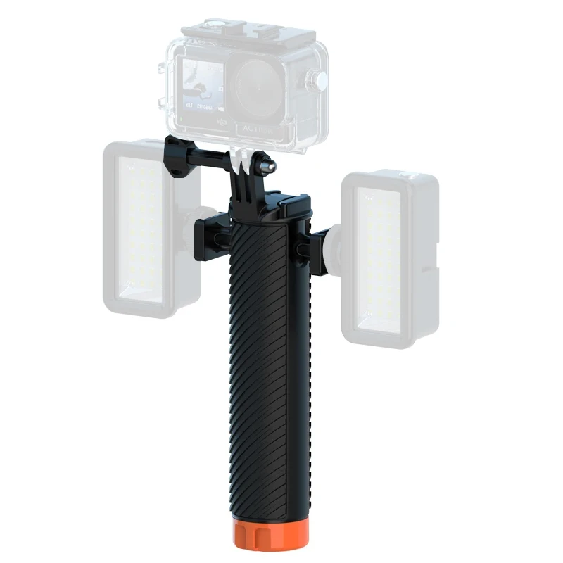 Floating buoyancy stick Hand Grip With Cold Shoe Mount For GoPro Hero 12 11 9 8 Insta360 X4 X3 Osmo Action 4 Camera Accessories