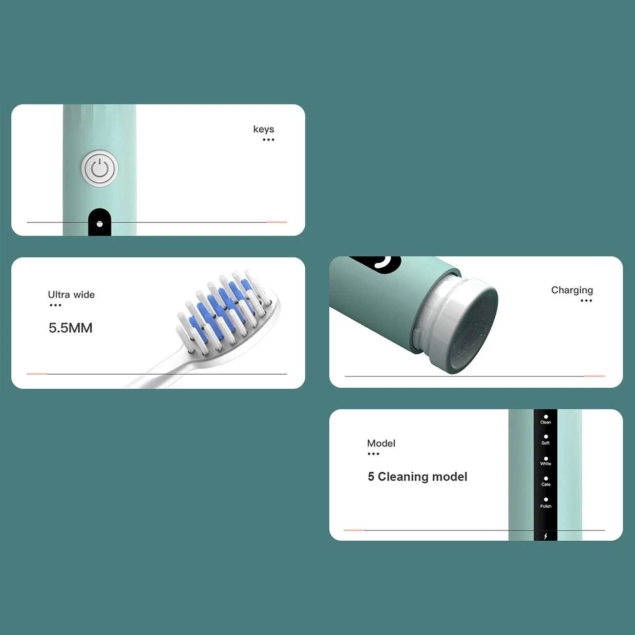 ใหม่2022แปรงสีฟันไฟฟ้า Sonic สำหรับผู้ใหญ่จับเวลาแปรง5โหมด USB ชาร์จแปรงสีฟันเปลี่ยนหัวชุด