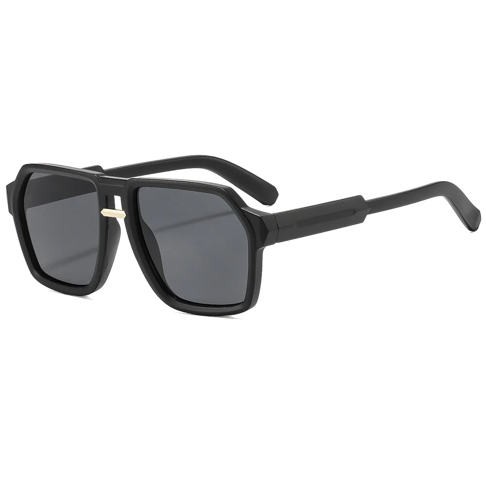 2026 New Square Double Bridge Sunglasses Men Women Big Frame UV Protection Fashion European American Style Sun Glasses Multiple
